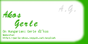 akos gerle business card